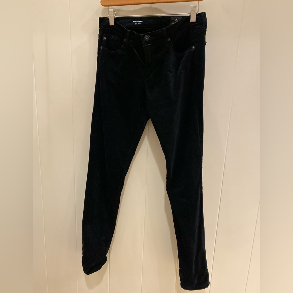 Adriano Goldschmied Black Velvet “The Legging” Super Skinny Pants